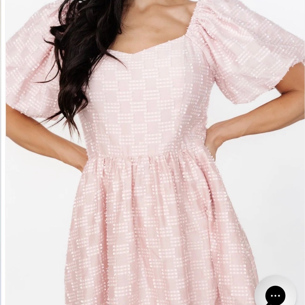 Baltic Born Pink Puff Sleeve Dress - Picture 2 of 3